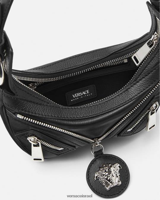 נשים Versace שָׁחוֹר תיק נווד מיני חוזר תיקים N8T2287