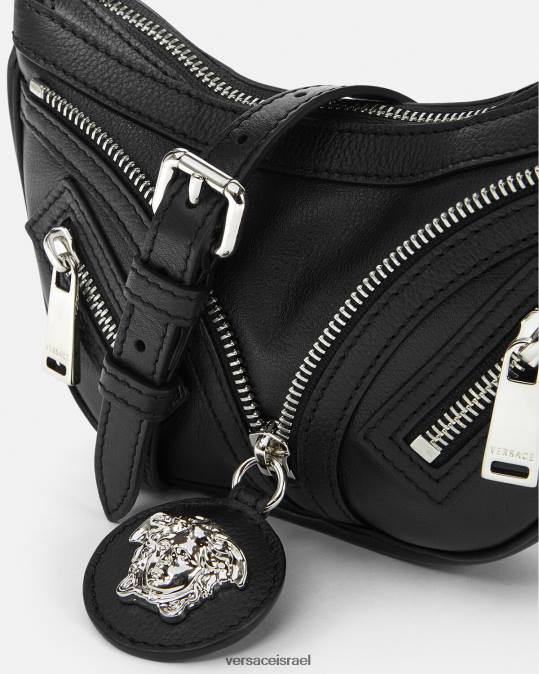 נשים Versace שָׁחוֹר תיק נווד מיני חוזר תיקים N8T2287