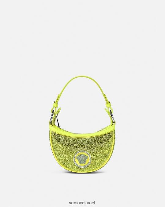 נשים Versace צהוב שקית מיני נווד חוזרת קריסטל תיקים N8T2293