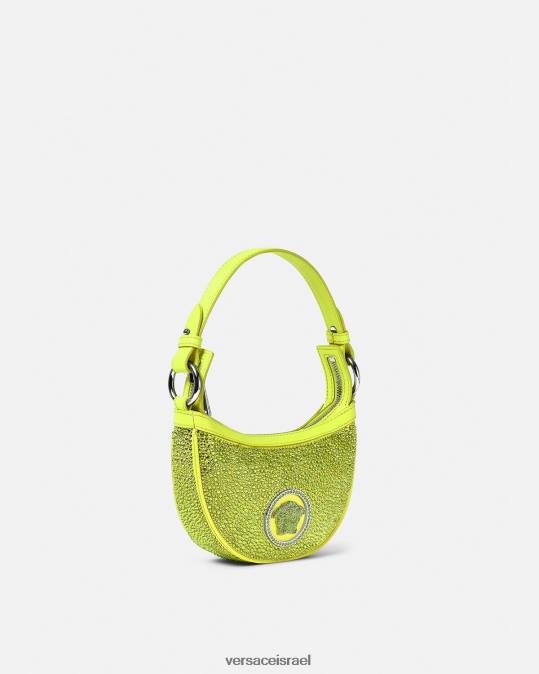 נשים Versace צהוב שקית מיני נווד חוזרת קריסטל תיקים N8T2293