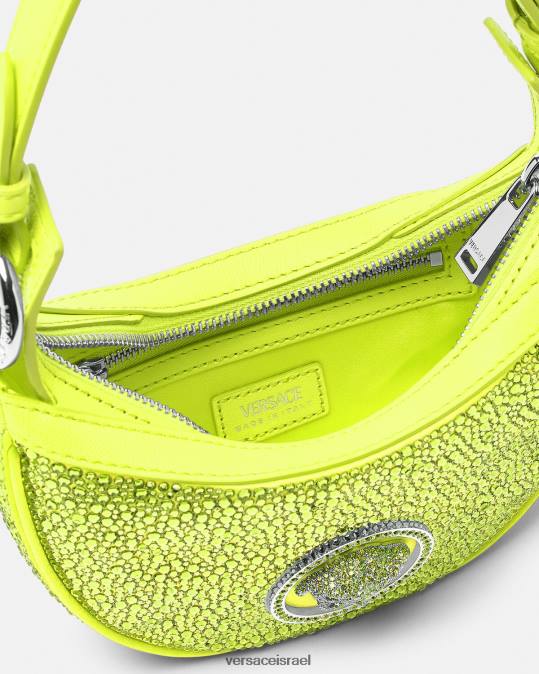נשים Versace צהוב שקית מיני נווד חוזרת קריסטל תיקים N8T2293
