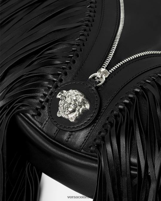 נשים Versace שָׁחוֹר תיק נווד חוזר משוצי תיקים N8T2298