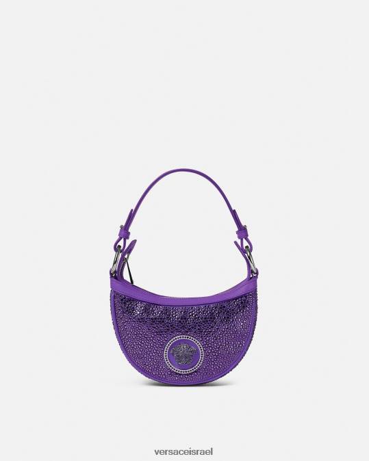 נשים Versace סָגוֹל שקית מיני נווד חוזרת קריסטל תיקים N8T2299
