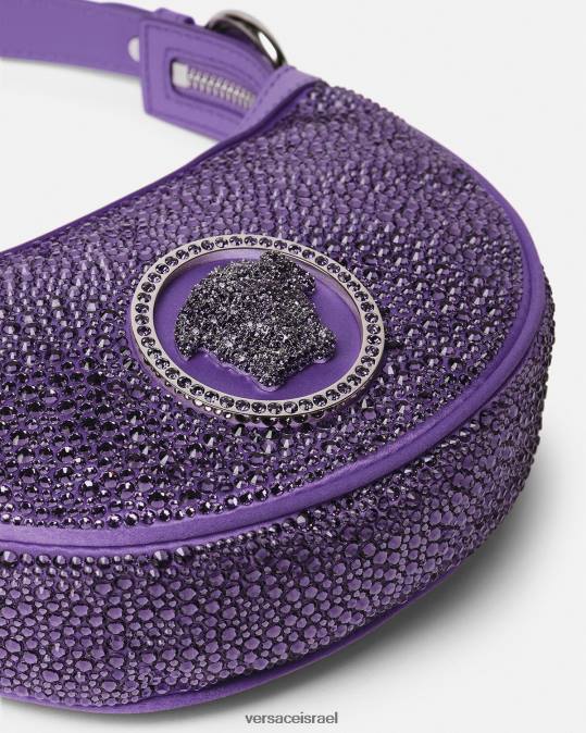 נשים Versace סָגוֹל שקית מיני נווד חוזרת קריסטל תיקים N8T2299