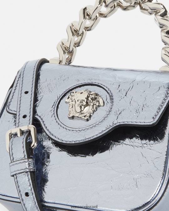 נשים Versace כחול בהיר תיק מיני מתכתי לה מדוזה תיקים N8T2302