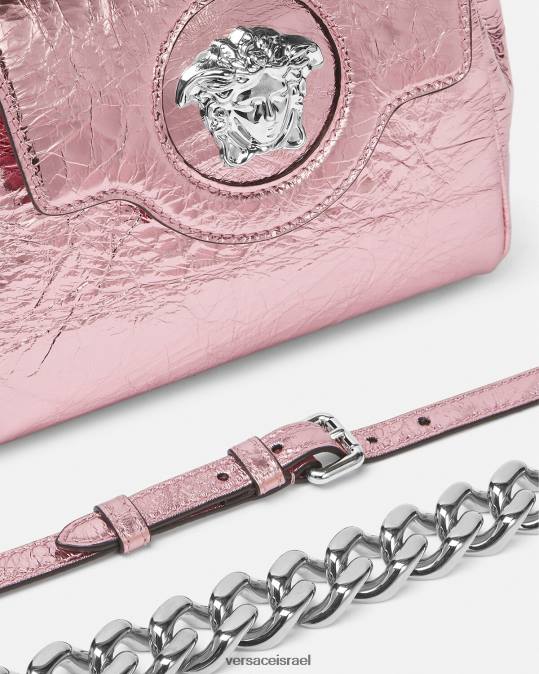נשים Versace וָרוֹד תיק יד קטן מטאלי לה מדוזה תיקים N8T2303
