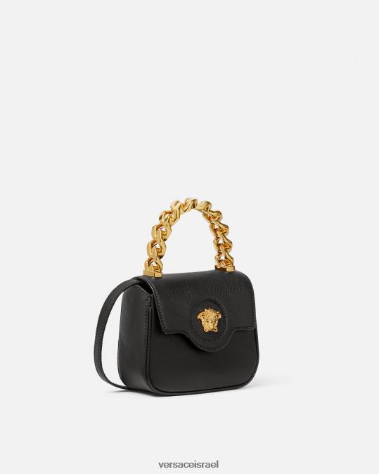 נשים Versace שָׁחוֹר תיק מיני לה מדוזה תיקים N8T2309