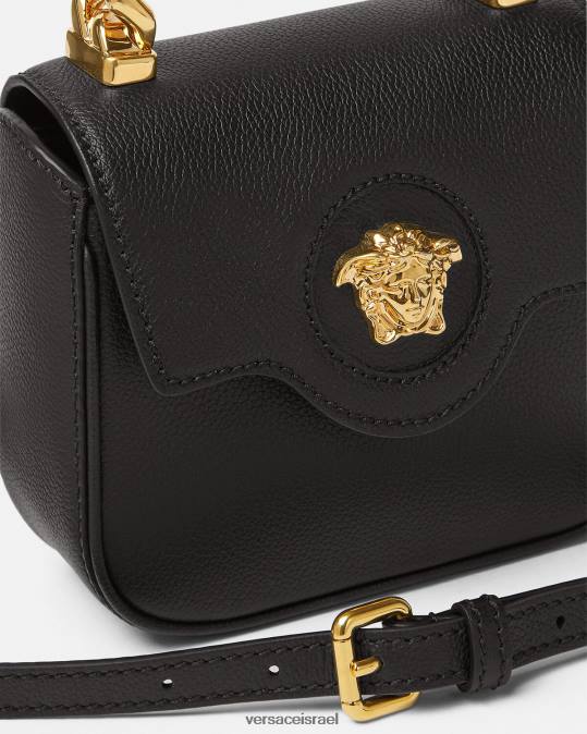 נשים Versace שָׁחוֹר תיק מיני לה מדוזה תיקים N8T2309