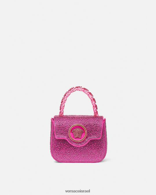 נשים Versace ורוד פוקסיה תיק מיני קריסטל לה מדוזה תיקים N8T2315