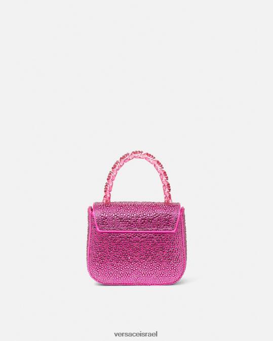 נשים Versace ורוד פוקסיה תיק מיני קריסטל לה מדוזה תיקים N8T2315