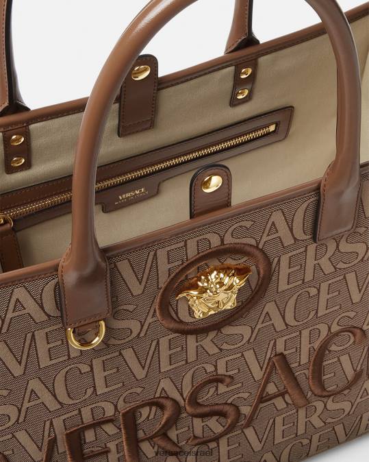 נשים Versace חום שקית שקית גדולה תיקים N8T2321