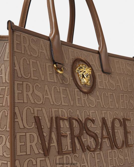 נשים Versace חום שקית שקית גדולה תיקים N8T2321