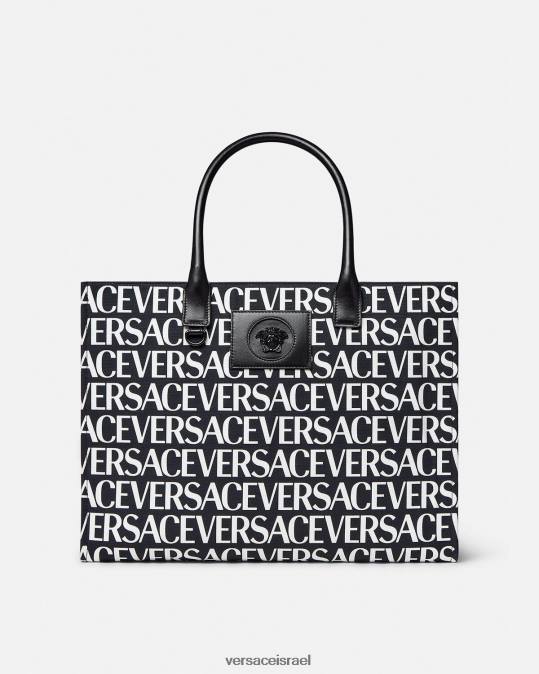 נשים Versace שָׁחוֹר שקית שקית גדולה תיקים N8T2322