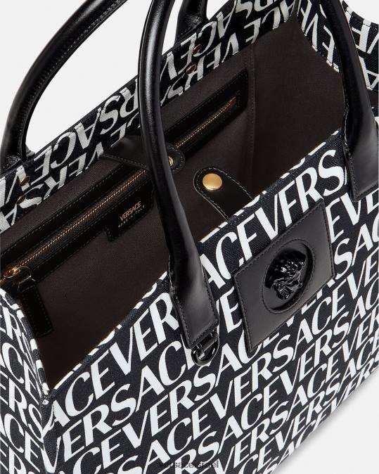 נשים Versace שָׁחוֹר שקית שקית גדולה תיקים N8T2322