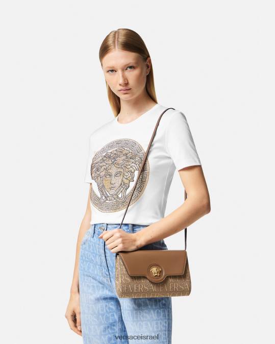 נשים Versace חום תיק קרוסבודי לה מדוזה תיקים N8T2327
