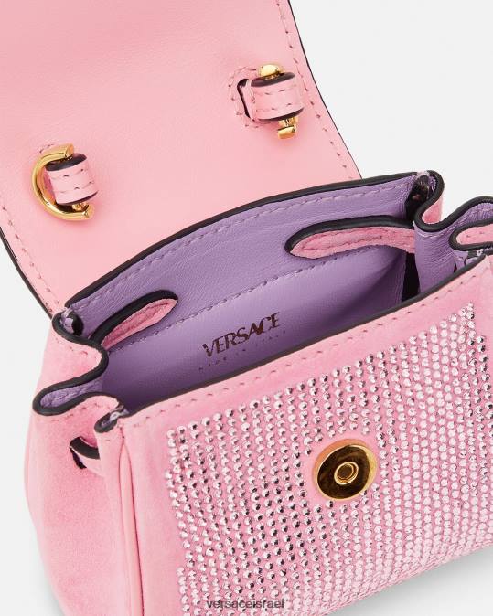 נשים Versace וָרוֹד תיק מיקרו משובץ לה מדוזה תיקים N8T2328