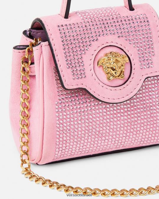 נשים Versace וָרוֹד תיק מיקרו משובץ לה מדוזה תיקים N8T2328