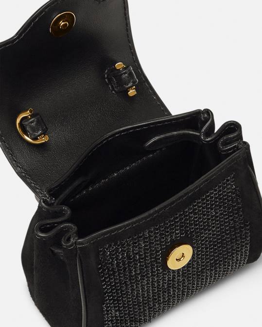 נשים Versace שָׁחוֹר תיק מיקרו משובץ לה מדוזה תיקים N8T2329