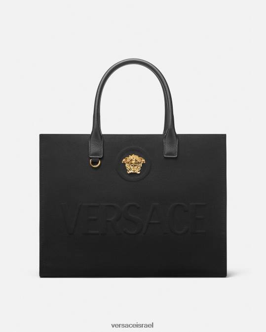 נשים Versace שָׁחוֹר תיק גדול לה מדוזה תיקים N8T2341
