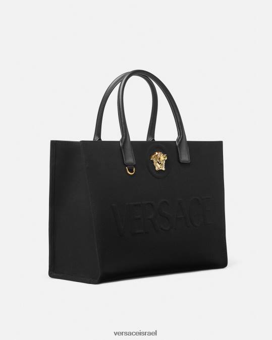נשים Versace שָׁחוֹר תיק גדול לה מדוזה תיקים N8T2341