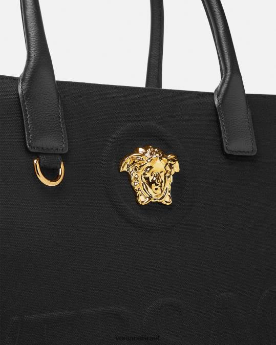 נשים Versace שָׁחוֹר תיק גדול לה מדוזה תיקים N8T2341