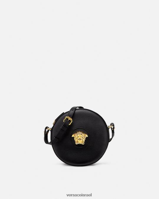 נשים Versace שָׁחוֹר תיק מצלמה עגול לה מדוזה תיקים N8T2354