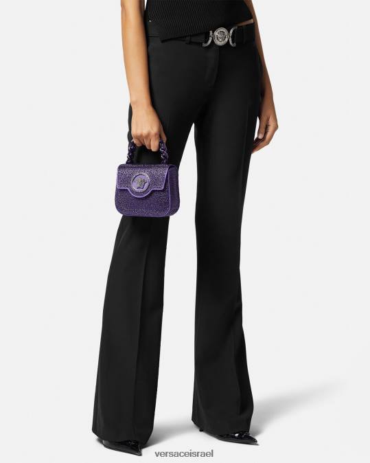 נשים Versace סָגוֹל תיק מיני קריסטל לה מדוזה תיקים N8T2360