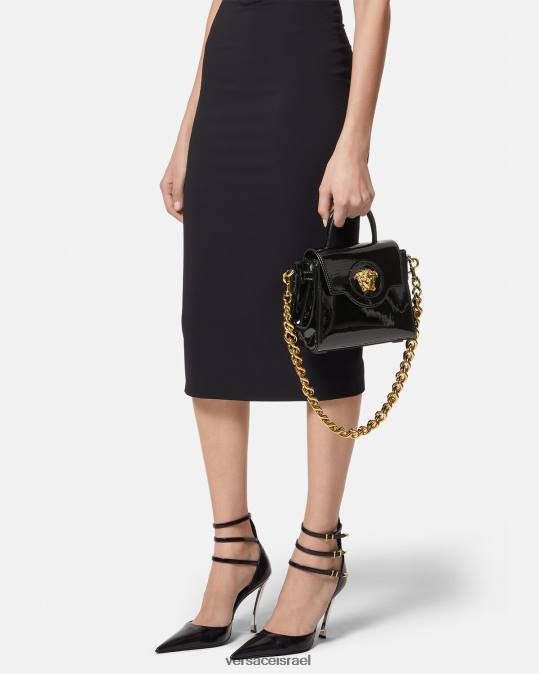 נשים Versace שָׁחוֹר תיק יד קטן לה מדוזה תיקים N8T2361