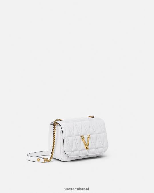 נשים Versace לבן תיק כתף קטן וירטוס תיקים N8T2368