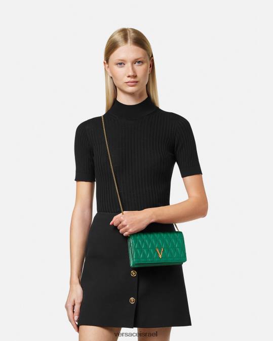נשים Versace ירוק וירטוס קלאץ' תיקים N8T2370