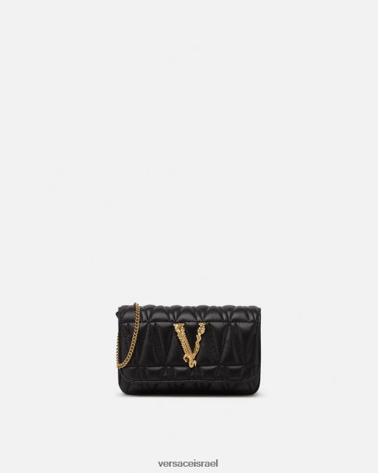 נשים Versace שָׁחוֹר תיק מיני וירטוס תיקים N8T2372
