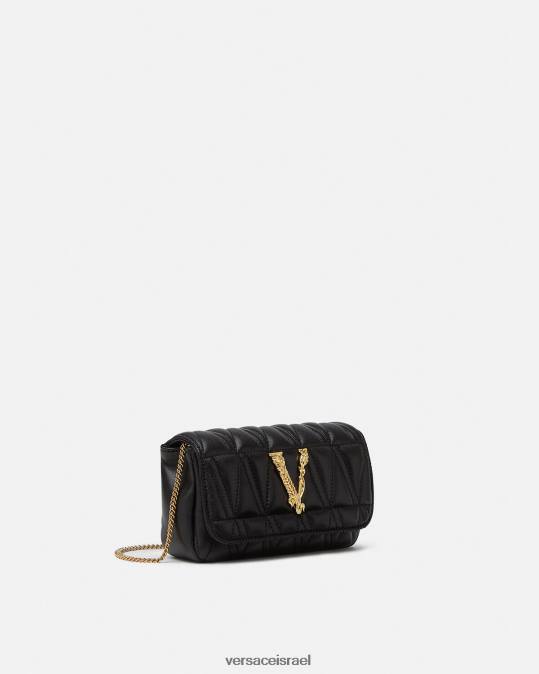 נשים Versace שָׁחוֹר תיק מיני וירטוס תיקים N8T2372