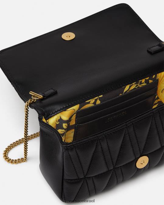 נשים Versace שָׁחוֹר תיק מיני וירטוס תיקים N8T2372