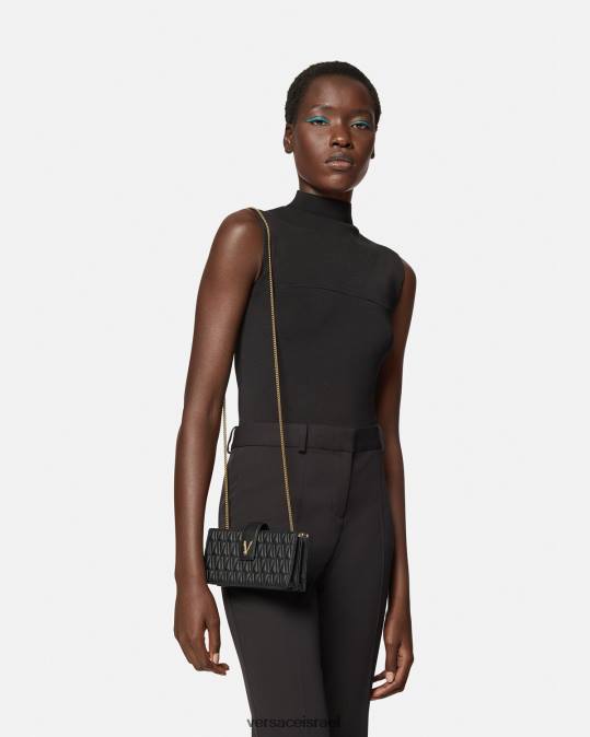 נשים Versace שָׁחוֹר וירטוס קלאץ' תיקים N8T2374
