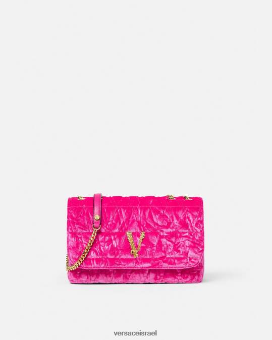 נשים Versace וָרוֹד תיק כתף וירטוס מקטיפה תיקים N8T2376