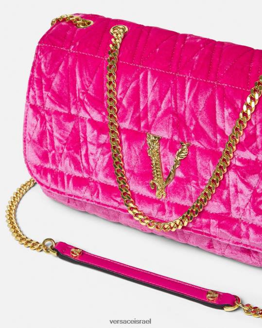 נשים Versace וָרוֹד תיק כתף וירטוס מקטיפה תיקים N8T2376