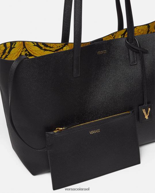 נשים Versace שָׁחוֹר תיק וירטוס תיקים N8T2379