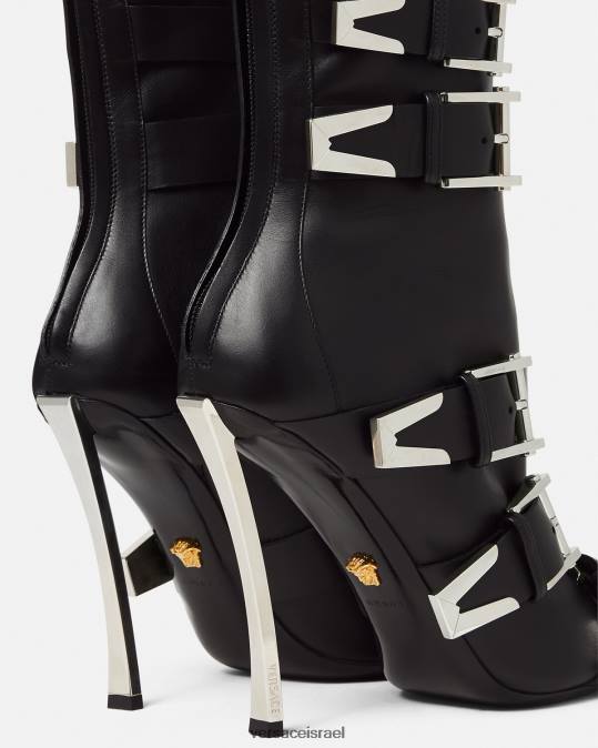 נשים Versace שָׁחוֹר מגפי אבזם נקודתיים נַעַל N8T2390