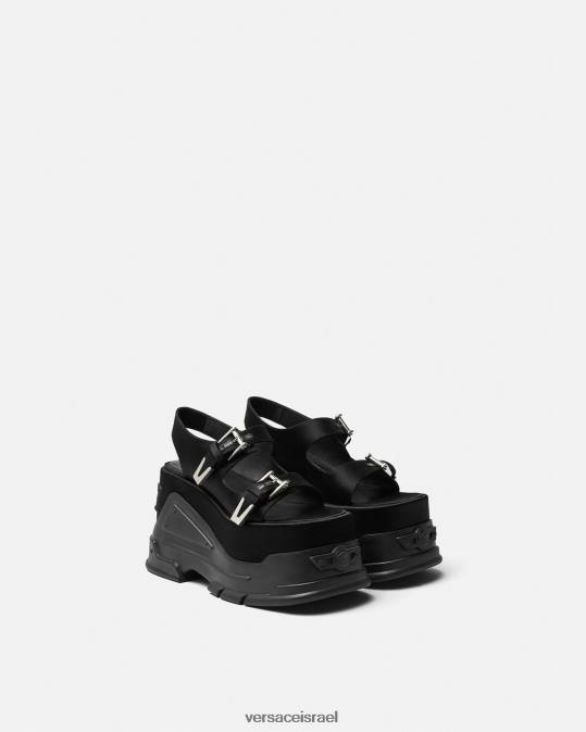 נשים Versace שָׁחוֹר סנדלי פלטפורמת המנון מדוזה נַעַל N8T2438
