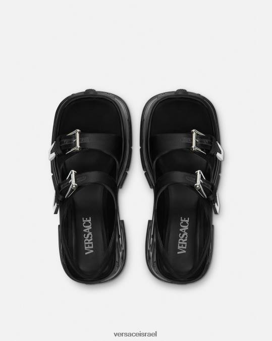 נשים Versace שָׁחוֹר סנדלי פלטפורמת המנון מדוזה נַעַל N8T2438