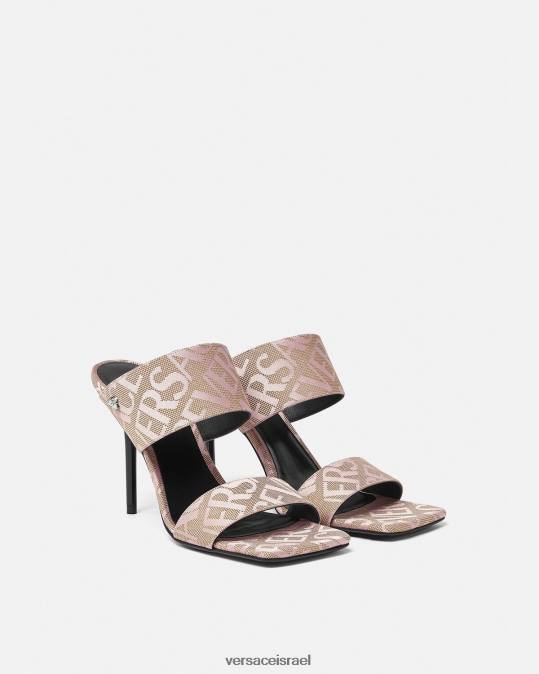 נשים Versace וָרוֹד פרדות עם עקב גבוה נַעַל N8T2440