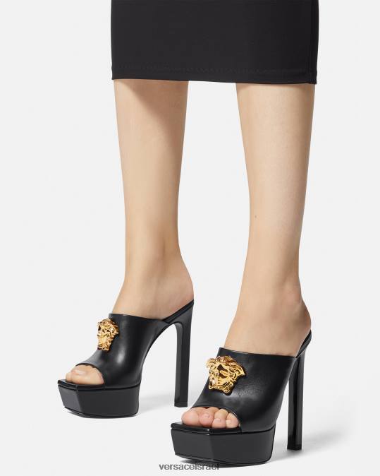 נשים Versace שָׁחוֹר לה מדוזה פרדות פלטפורמה נַעַל N8T2448
