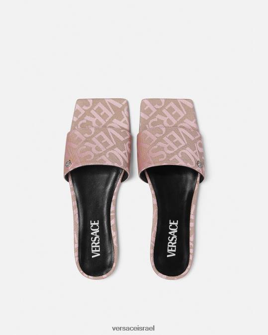 נשים Versace הדפס סנדלים שטוחים בכל רחבי נַעַל N8T2450