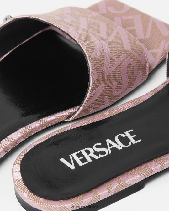 נשים Versace הדפס סנדלים שטוחים בכל רחבי נַעַל N8T2450