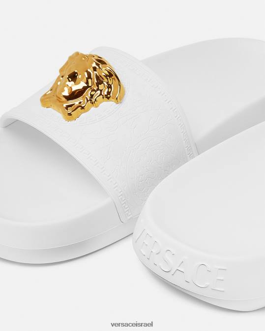 נשים Versace לבן מגלשות פאלאצו נַעַל N8T2458