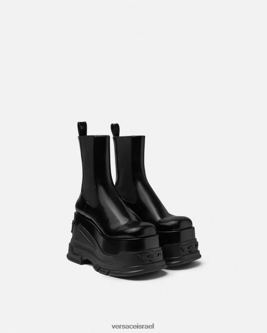 נשים Versace שָׁחוֹר מגפי פלטפורמת ההמנון של מדוזה נַעַל N8T2474