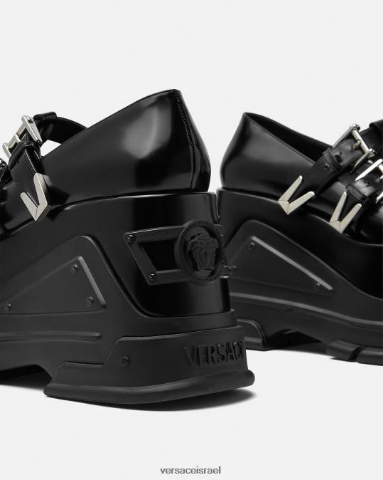 נשים Versace שָׁחוֹר משאבות פלטפורמת ההמנון של מדוזה נַעַל N8T2497