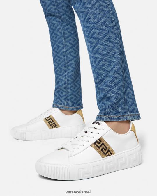 נשים Versace זהב לבן נעלי ספורט של גרקה נַעַל N8T2501