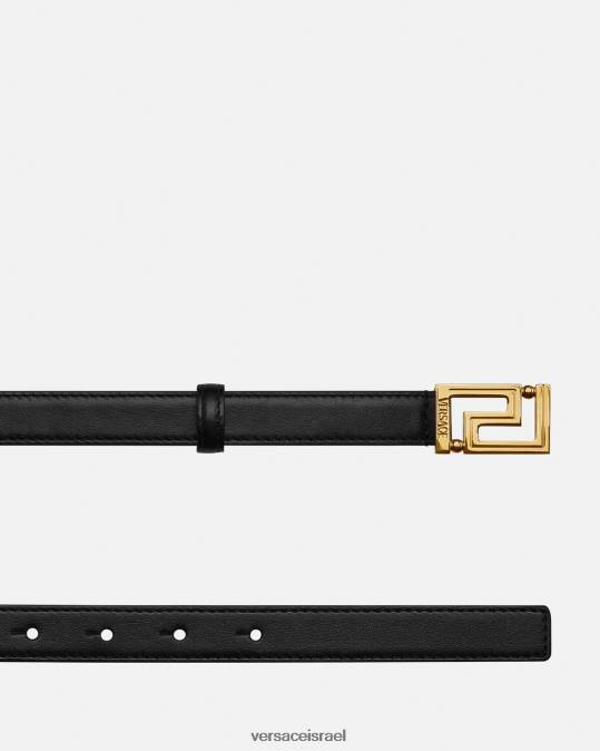 נשים Versace שָׁחוֹר חגורת עור של אלת גרקה אביזרים N8T2515