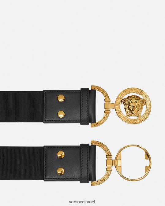 נשים Versace שָׁחוֹר חגורת לה מדוזה אביזרים N8T2522